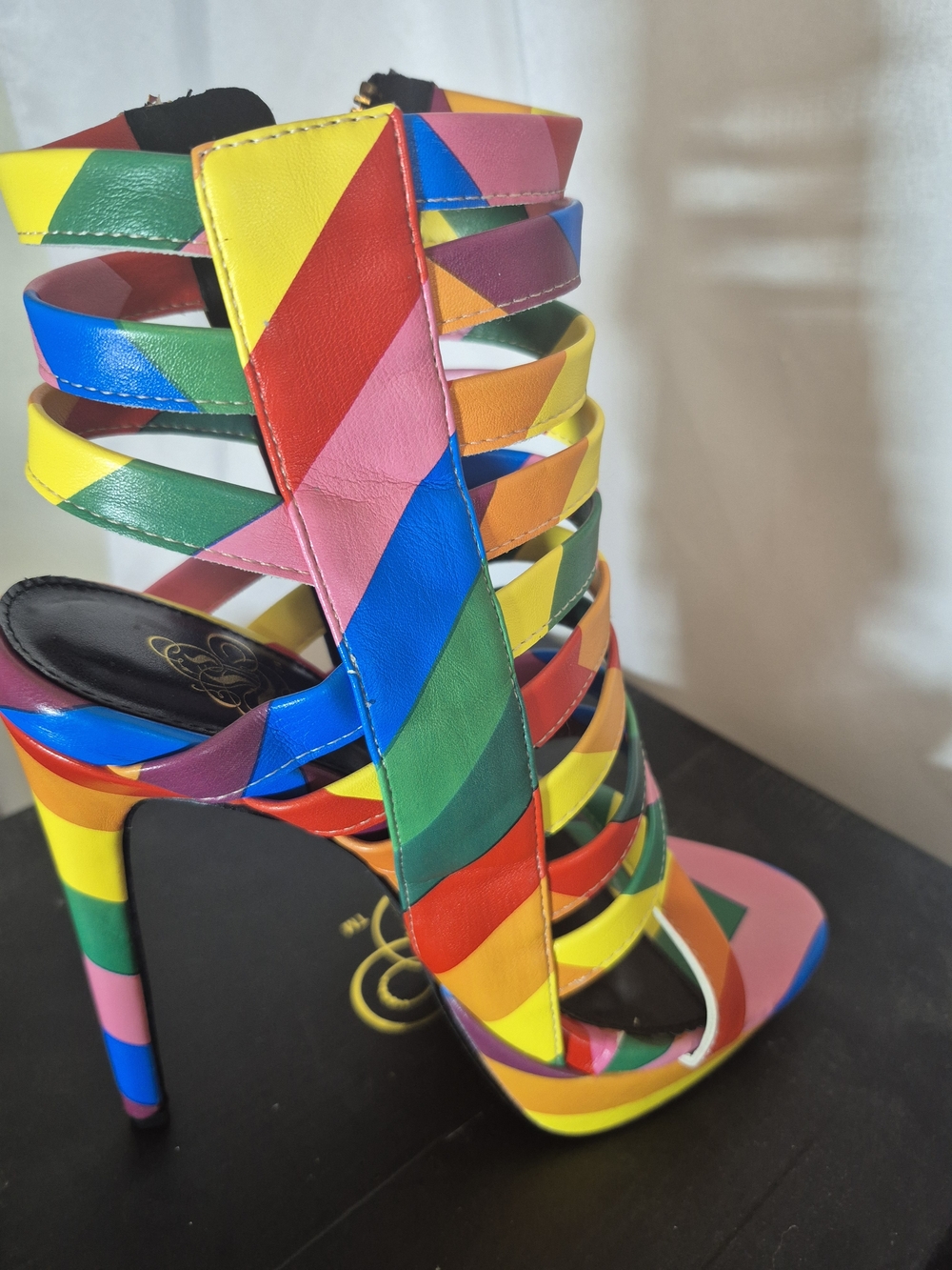 Miss L By Lilana Colorblock Strappy High Heel Sandals - Multicolor